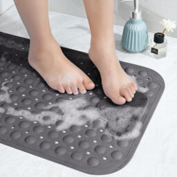 Slips Away Bath Mat Non Slip Anti Mould With Foot Scrubber 70 X 40Cm Tpe Material Shower Mat - thumbnail 7