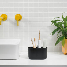 ReBorn® Reborn Recycled Large Bathroom Caddy- Graphite Bathroom Organizer - With Six Compartments - Made In The Uk - thumbnail 7