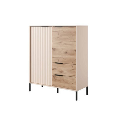 Arte Chic Rave Highboard Cabinet - Spacious & Stylish Storage (H)1240mm (W)1030mm (D)400mm - image 1