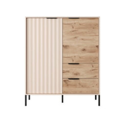 Arte Chic Rave Highboard Cabinet - Spacious & Stylish Storage (H)1240mm (W)1030mm (D)400mm - thumbnail 3