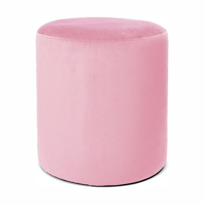 Adore Designs Victoria Plush Velvet Round Foot Stool Pouffe -  Pink - image 1