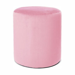 Slumbre Victoria Plush Velvet Round Foot Stool Pouffe -  Pink