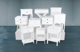 Core Products Scandia 2 Drawer White Bedside Cabinet With Wood Legs, H54.0Cm X W40.0Cm X D40.0Cm - thumbnail 2