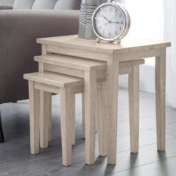 Oakham Invermere White Wash Nest Of Tables - thumbnail 2