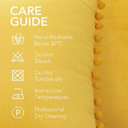 Deconovo Set Of 2 Pom Pom Crushed Velvet Cushion Covers With Invisible Zipper 50Cm X 50Cm Mellow Yellow - thumbnail 6