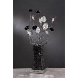 Luminosa Lighting Luminosa (Dh) Jasmine Table Lamp 4 Light G4 Aluminium/black/crystal, Not Led/cfl Compatible - thumbnail 2