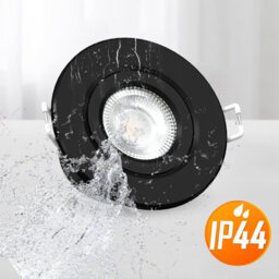 Paul Russells Led Downlight Black Tilt Recessed Ceiling Spotlight  4.8W 440 Lumens, Ip44, Colour Changeable Cct3 Pack Of 6 - thumbnail 4