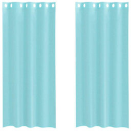 Walplus Voile Curtains With Grommets 2 Pcs Turquoise - thumbnail 2