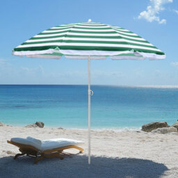 Rinse Bathrooms Green Beach Parasol Garden Outdoor Patio Sun Shade Tilting Umbrella 180Cm - thumbnail 1