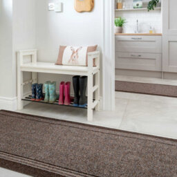 Loomed Brown Hard Wearing Non Slip Cut To Measure Runner Utility Mat 66Cm Wide (2Ft 2In W X 5Ft L) - thumbnail 2