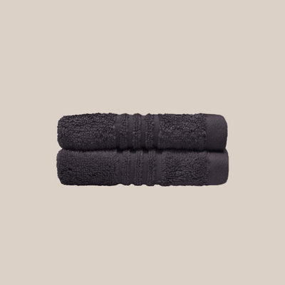Misona Ultra Soft Bamboo Face Cloths Pack Of 2 - Dark Steel - image 1