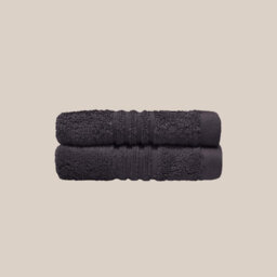Misona Ultra Soft Bamboo Face Cloths Pack Of 2 - Dark Steel - thumbnail 1