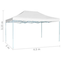 Walplus Foldable Party Tent Garden Gazebo Canopy 3X45 M White - thumbnail 5