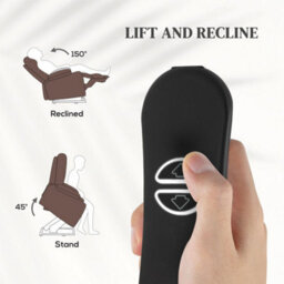 Brown Riser And Recliner Chair With Massage, Heat, Usb, Power Lift Chair - thumbnail 3