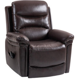 Brown Riser And Recliner Chair With Massage, Heat, Usb, Power Lift Chair - thumbnail 1
