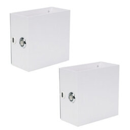 Valuelights Marx Pair Of - White Magnetic Easy Fit Wall Lights Touch Up/down Lamp And Usb Rechargeable - thumbnail 1