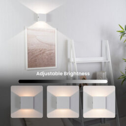 Valuelights Marx Pair Of - White Magnetic Easy Fit Wall Lights Touch Up/down Lamp And Usb Rechargeable - thumbnail 2