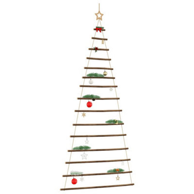 Walplus Hanging Christmas Tree With Top Star 100X210 Cm Natural Branch - image 1