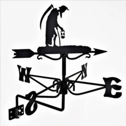 Oakley Mini Old Father Time Weathervane - Steel - L38 X W38 X H54 Cm - Black - thumbnail 3