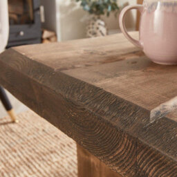 Off The Grain Wooden Coffee Table With Storage - 1000mm (L) Rustic Solid Wood Coffee Table - thumbnail 3