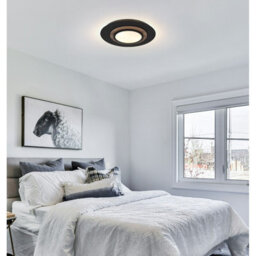 Luminosa Lighting Luminosa Kory Semi Flush Ceiling Light Matt Black, Centered Led 3000K - thumbnail 2