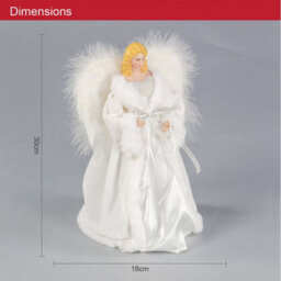 The Christmas Workshop 71099 Angel Tree Topper With White Dress - thumbnail 2