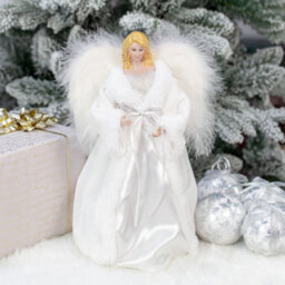 The Christmas Workshop 71099 Angel Tree Topper With White Dress - thumbnail 4