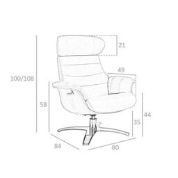 Angel Cerda Elegant Sand Leather Swivel Recliner Armchair For Ultimate Comfort - thumbnail 7
