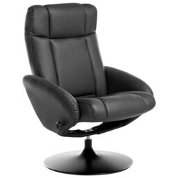 Beliani Recliner Chair Apate Fabric Black - thumbnail 4