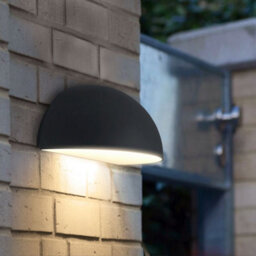 Long Life Lamps Company Outdoor Downward Wall Light Anthracite Grey Half Circular Frosted Diffuser Ip54 Zlc382B - thumbnail 7