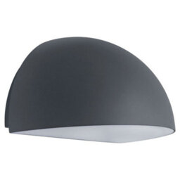 Long Life Lamps Company Outdoor Downward Wall Light Anthracite Grey Half Circular Frosted Diffuser Ip54 Zlc382B - thumbnail 1