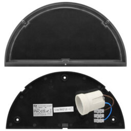 Long Life Lamps Company Outdoor Downward Wall Light Anthracite Grey Half Circular Frosted Diffuser Ip54 Zlc382B - thumbnail 6