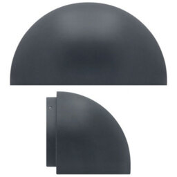 Long Life Lamps Company Outdoor Downward Wall Light Anthracite Grey Half Circular Frosted Diffuser Ip54 Zlc382B - thumbnail 5