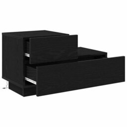 Walplus Bedside Cabinet Black Oak 70 X 36 X 40.5 Cm Engineered Wood - thumbnail 6