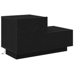 Walplus Bedside Cabinet Black Oak 70 X 36 X 40.5 Cm Engineered Wood - thumbnail 2