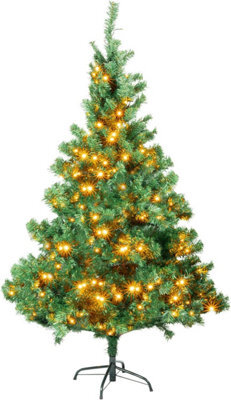 Sa Products 5Ft 300 Led Per Lit Christmas Tree - Christmas Trees Alaskan Pine Tips - Christmas Tree With Lights 8 Lighting Modes - image 1