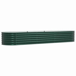 Berkfield Modern Garden Raised Bed Green 320 X 80 X 44 Cm Steel