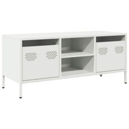 Berkfield Industrial Tv Cabinet White 101.5X39X43.5 Cm Cold-Rolled Steel