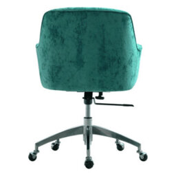 Darphe Velvet Upholstered Wheeled Swivel Office Chair - thumbnail 4