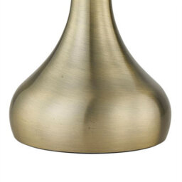 First Choice Lighting Set Of 2 Romana - Antique Brass Touch Table Lamp With Linen Shades - thumbnail 6