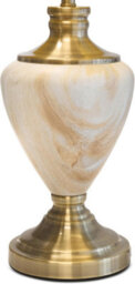 Lighting Supermarket Hepburn Large Marble Effect Table Lamp With Cream Pleat Shade - Cream & Gold 61Cm - thumbnail 3