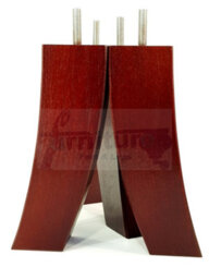 L&F 4X Replacement Furniture Legs Solid Wood Feet 185mm Height Sofas Chairs Settee Cabinets M8(8mm) Tsp2022 (Mahogany) - thumbnail 5