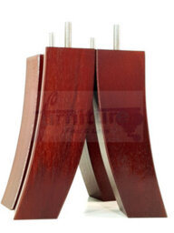 L&F 4X Replacement Furniture Legs Solid Wood Feet 185mm Height Sofas Chairs Settee Cabinets M8(8mm) Tsp2022 (Mahogany) - thumbnail 4