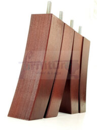 L&F 4X Replacement Furniture Legs Solid Wood Feet 185mm Height Sofas Chairs Settee Cabinets M8(8mm) Tsp2022 (Mahogany) - thumbnail 7