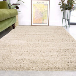 Loomed Super Soft Natural Ecru Shaggy Area Rug 80X150Cm - thumbnail 1