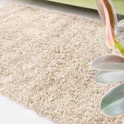 Loomed Super Soft Natural Ecru Shaggy Area Rug 80X150Cm - thumbnail 3
