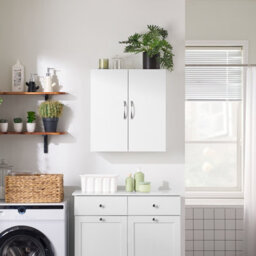 Bathroom Cabinet White Wall Cabinets Storage Cabinet Cupboard Unit, 60X20X60Cm,sobuy Bzr200-T-W - thumbnail 5