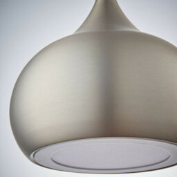 Led Ceiling Pendant Light 18W Cool White Bulb Matt Nickel Hanging Dome Shade - thumbnail 3