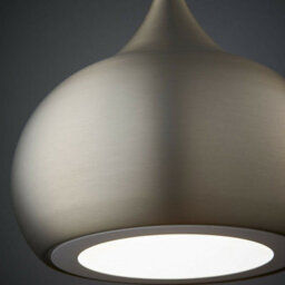 Led Ceiling Pendant Light 18W Cool White Bulb Matt Nickel Hanging Dome Shade - thumbnail 4