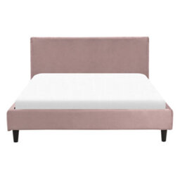 Beliani Bed Velvet Fitou 140 X 200 Cm (Eu Double) Pink - thumbnail 5